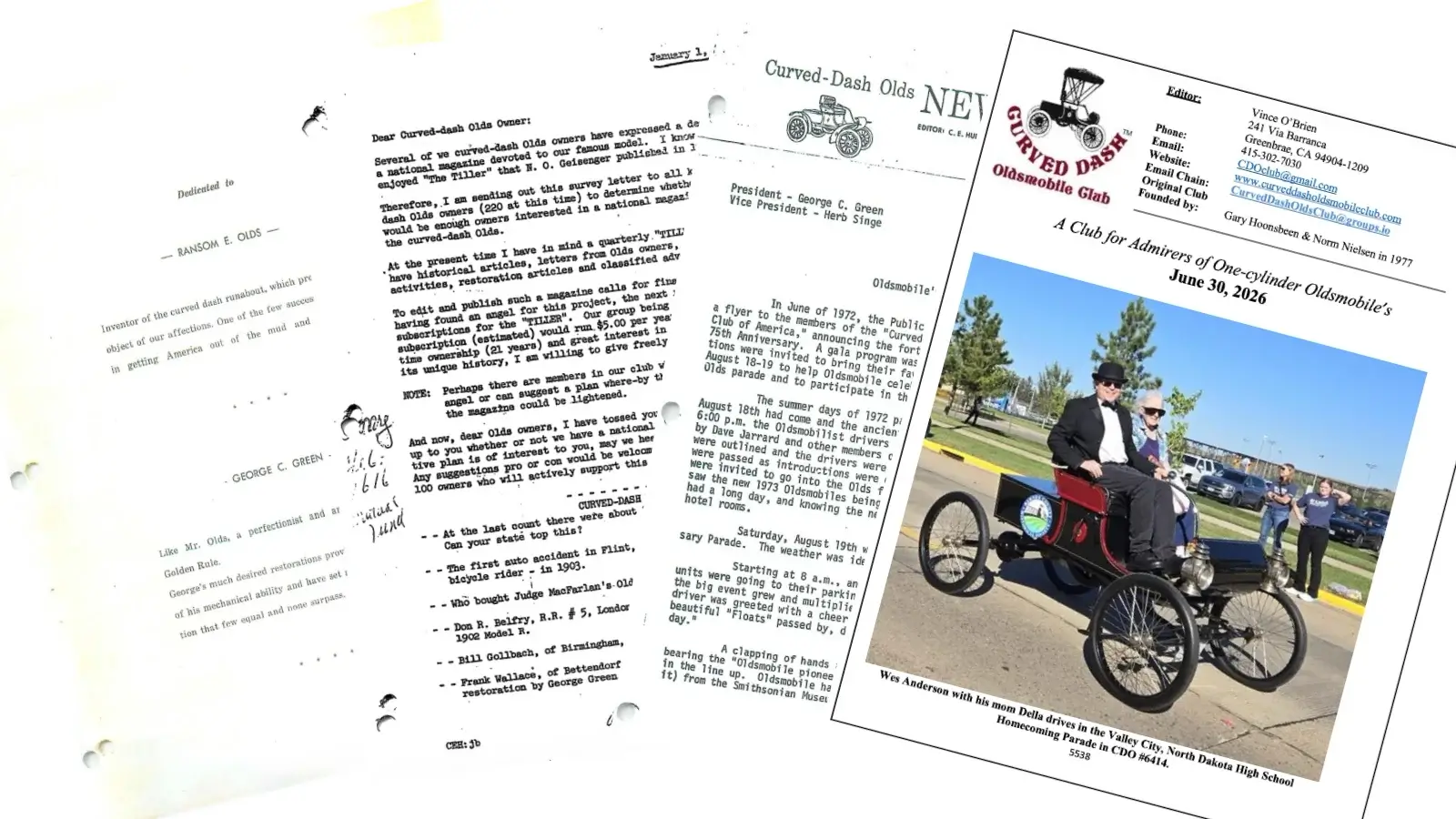 Curved Dash Oldsmobile Club newsletters