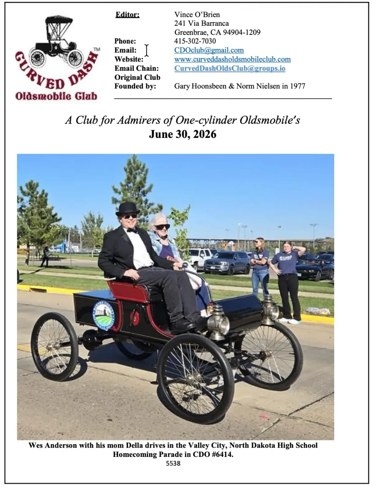 recent CDO Club newsletter